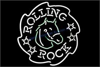Rolling Rock Beer Neon Lighted Advertising Sign