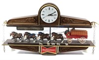 Budweiser Hanging Beer Clydesdale Clock Sign