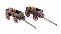 Arcade McCormick Deering Cast Iron Delivery Wagons