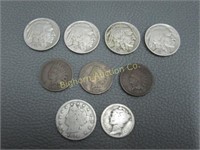 Coins: Indian Cents - 1887, 1889, 1896,