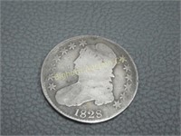 Caped Bust 1828 Silver Half Dollar