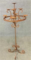 Rustic Iron Candle Holder - Holds 9