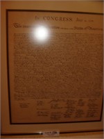 Declaration of Independence Framed