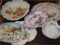 Assortment Painted Bowls and Plates