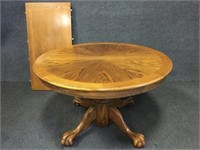48" Round Oak Claw Foot Table