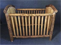 Log Baby Crib Complete