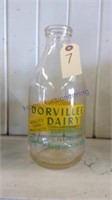 Dorvillee dairy glass milk jar