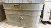 Square galvanized wash tub