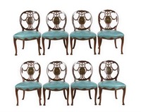 Eight Hand Painted French Chairs