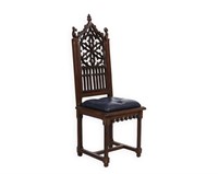 Carved Oak Gothic Chair