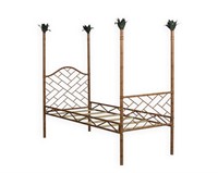 Faux Bamboo Iron Bed