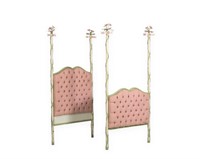 Floral Iron Four Poster Bed