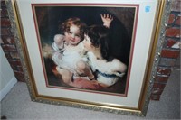 FRAMED AND MATTED PRINT - SISTERS 37" X 37"