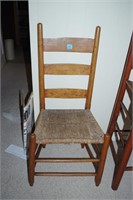 PRIMATIVE LADDER BACK CHAIR SEAT IS 16" HIGH