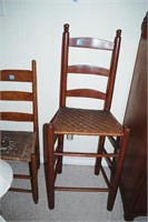 PRIMATIVE HIGH LADDER BACK CHAIR SEAT IS 26" HIGH