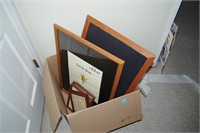 BOX LOT: ASSORTED PICTURE FRAMES, ETC.