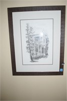 PEN AND PENCIL DRAWING BY STU EICHEL - OLD HOUSE