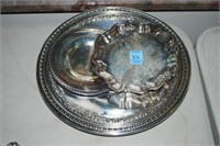 3 SILVER PLATE DISHES