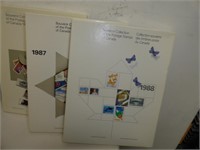 CANADA POST POSTAGE STAMPS BOOKS 1986 1987 1988