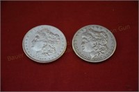 (2) Morgan Silver Dollars - 1890, 1899o