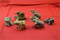 Set of 6 Collectible Elephants