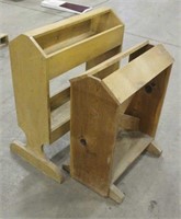 (2) Wood Saddle Stands
