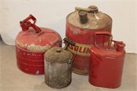Four Metal Gas Cans