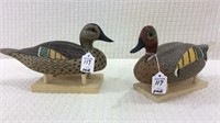 Pair of Green Wing Teal-Hen & Drake by Wildflower-
