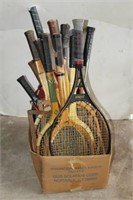 Selection of Wood Tennis Rackets