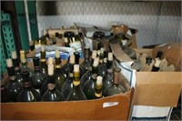 Selection of Empty Wine Bottles