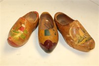 Painted Wooden Dutch Shoes