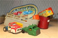 Vintage Metal Toy Trucks with Several