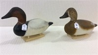 Pair of Canvasbacks-Hen & Drake by Ora Clough