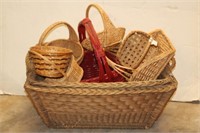 Selection of Wicker Baskets Includes