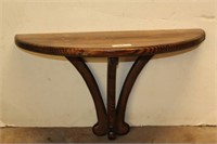 Half Round Wood Table with Three Curved