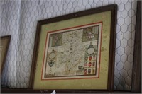 Framed Print of Map of Leicester and