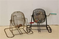Two Vintage Bingo Ball Cages