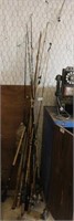 Selection of Fishing Rods Several with