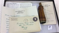Charles Perdew Crow Call Henry, IL w/ Order Card,