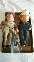 Three vintage dolls