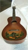 Vintage guitar Hawaiian decoration
