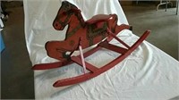 Vintage wood rocking horse
