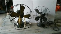 Two vintage fans