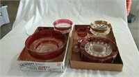 Ruby flash plates and serving pieces