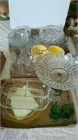 Three boxes glassware and miscellaneous