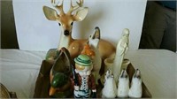 Deer and box of figurines