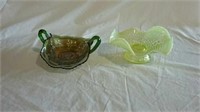 Carnival and art glass dishes