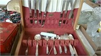 Silver plate flatware set