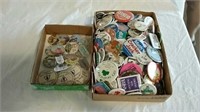 One box of military buttons and another box of