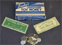 Vintage Milton Bradley Educational Toy Money